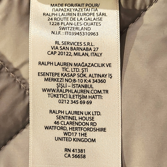 Polo by Ralph Lauren Long Quilted Wool Blend Coat Size XXL Color Grey - Picture 14 of 14